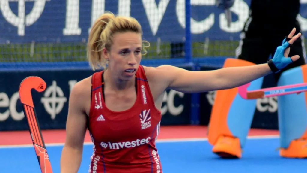 Hollie Pearne-Webb, then playing as Hollie Webb, for Great Britain against Japan in April 2015.