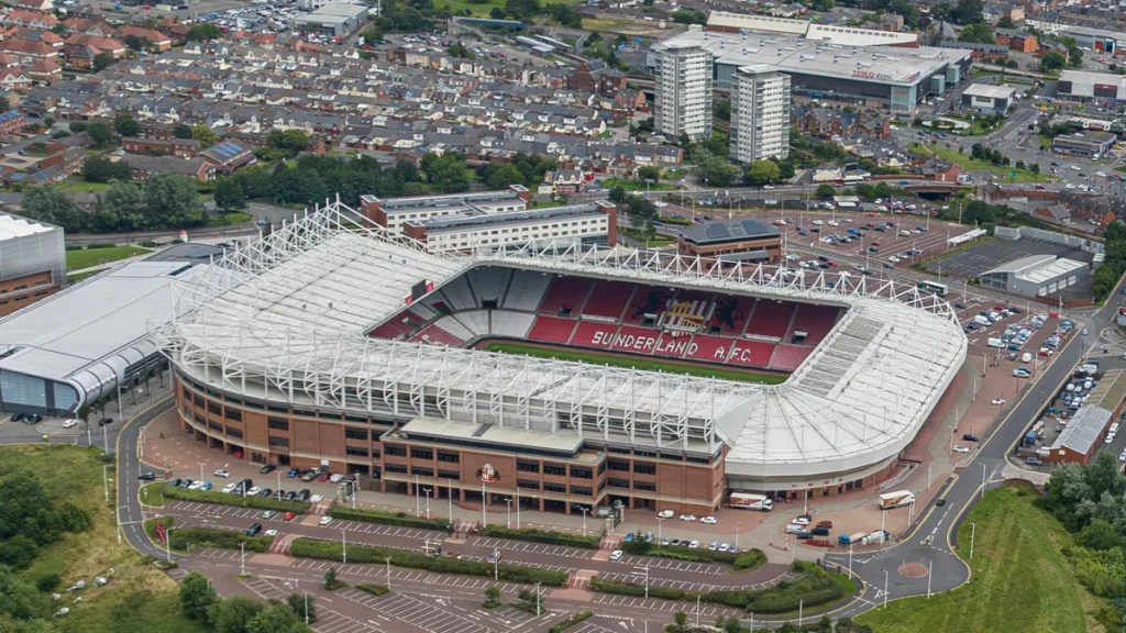 The Stadium of Light in Sunderland, seen from the air.