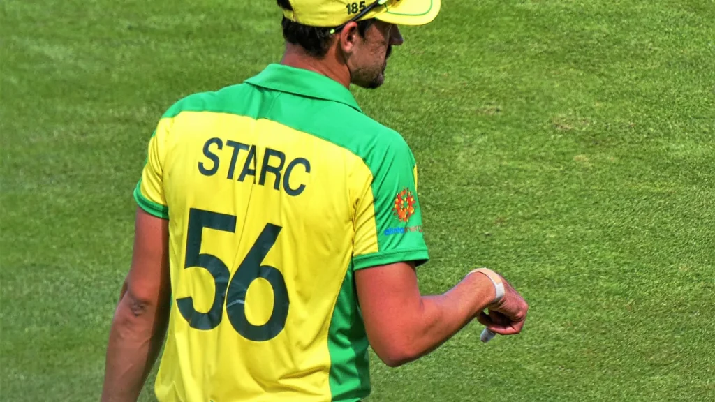 Mitchell Starc in Australian kit