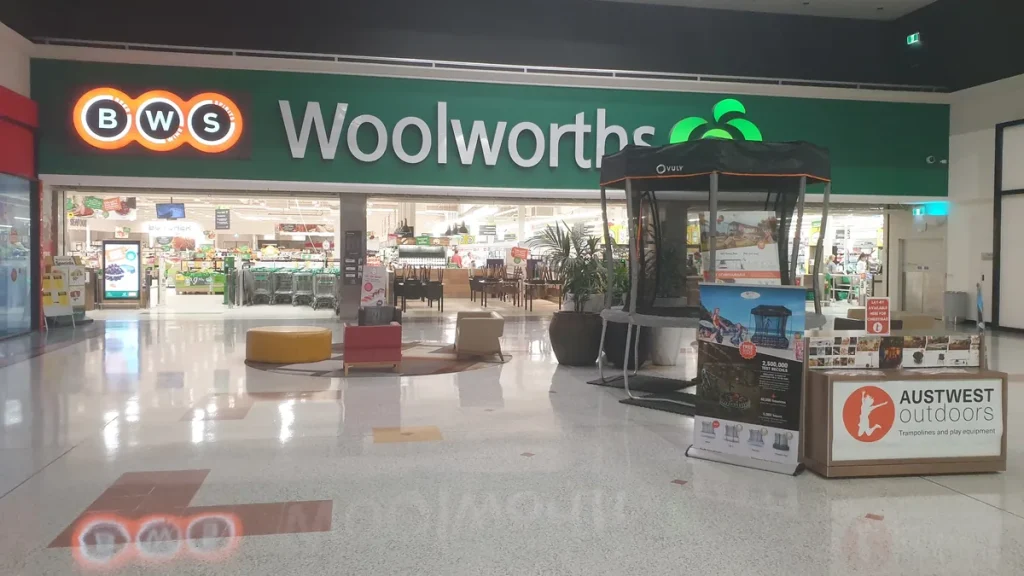 Illustrative: the front of a Woolworths supermarket at Lakeside Joondalup, Western Australia, photographed in November 2020. The photograph does not show any product or store described in the article.