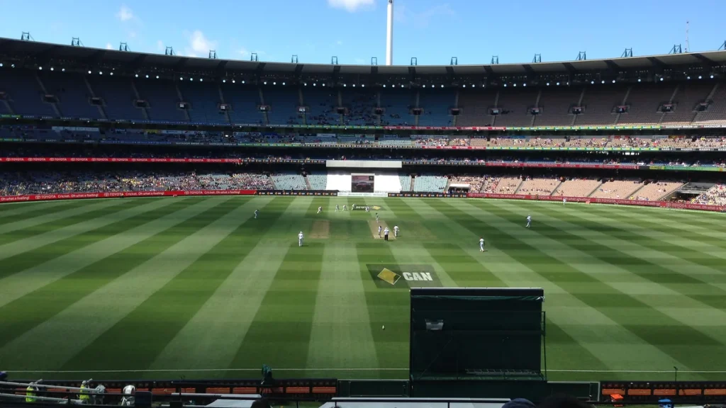 The first ball of the Boxing Day Test at the Melbourne Cricket Ground