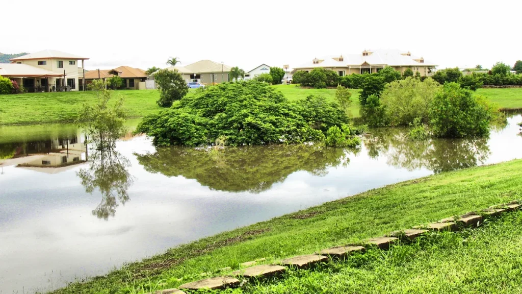 Illustrative - floodwater in Townsville during the 2010-11 Queensland floods. This photograph is not from the event described in the article.